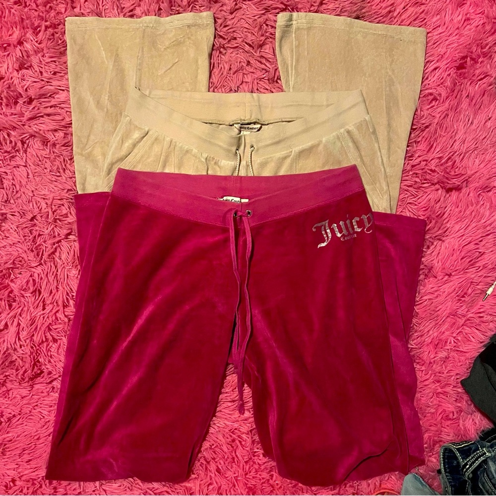 juicy couture pink velour pants bundle